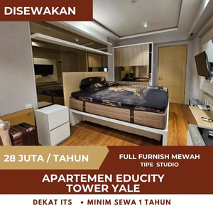 Jual/ Sewa Apartemen Educity Studio Tower Yale Full Furnish