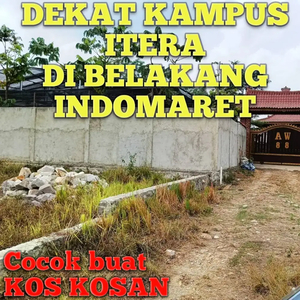 KAVLING BELAKANG INDOMARET ITERA DEKAT KAMPUS DAN DUA JALUR HARGAMURAH