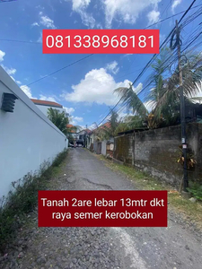 Langka tanah link villa 2are lbr13mtr dkt raya semer kerobokan jl6mtr