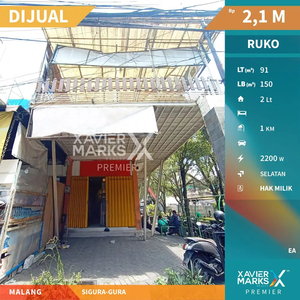 Lu1463 Dijual Ruko Dekat Kampus di Sigura Gura Lowokwaru Malang