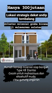 Rumah 2lantai di Undip Tembalang murah mewah