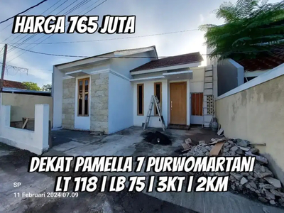 RUMAH BARU CANTIK DAN STRATEGIS DI PURWOMARTANI DEKAT SWALAYAN PAMELA