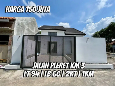 Rumah Baru Modern Di Jalan Pleret KM 3 Barat Lapangan Jambidan Yogya