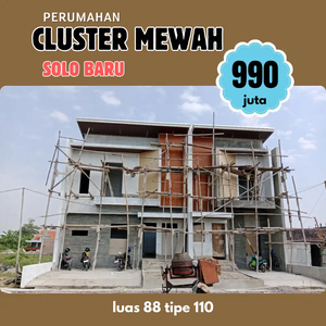 RUMAH CLUSTER PREMIUM DI SOLO BARU MULAI 900 JUTAAN