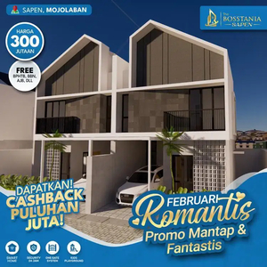 Rumah Mewah Gaya Scandinavian 2 Lantai Free SHM Daerah UNS Solo