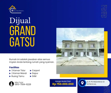 RUMAH PINGGIR JALAN, DI DAERAH SUNGGAL