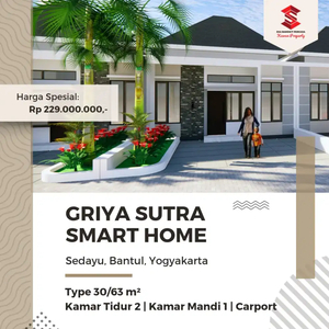 Rumah SHM Smart Home Konsep Minimalis Strategis di Bantul Yogyakarta