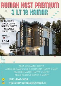 STOK MENIPIS, RUKOST AREA SUHAT 3 LANTAI 18 KAMAR HARGA START 1.5 M AN