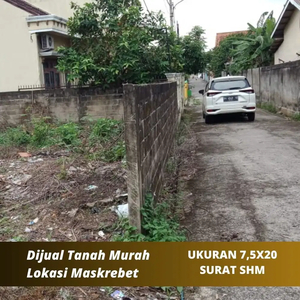 tanah dijual siap bangun area km 10 maskrebet jl.kesucian