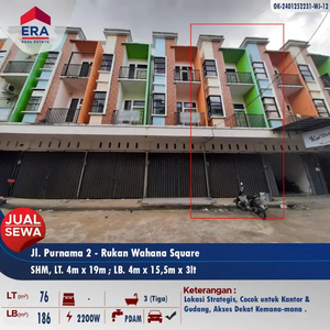 Dijual ruko 3lt di Purnama 2 - Ko. Wahana Square