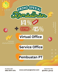 Promo Ramadhan Virtual Office Menara Jamsostek 14%+45%