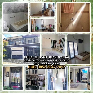 Dijual Murah Rumah 2 Lantai Di Mlati Sleman Yogyakarta Lt110 Lb200 Shm