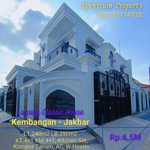 Rumah Classic Modern Hook Lt240 Lb350 Di Kembangan Jakarta Barat