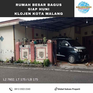 Rumah Luas Super Strategis Siap Huni Di Klojen Malang