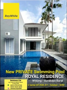 Rumah Private Pool Royal Residence Wiyung Surabaya Bonus Semi Furnishe