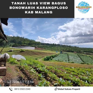 Tanah Luas View Sempurna Strategis Di Karangploso Malang