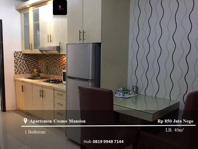 Dijual Apartement Cosmo Mansion Middle Floor 1BR Furnished South View