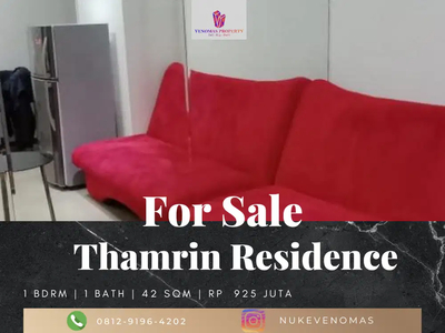Dijual Apartement Thamrin Residence 1BR Full Furnished High Floor