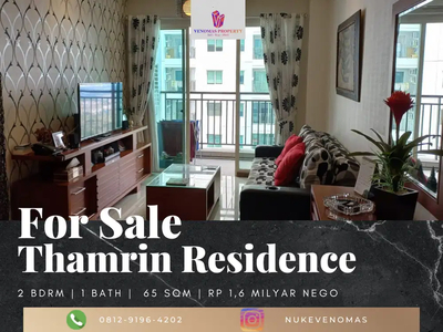Dijual Apartement Thamrin Residence 2BR Full Furnished Lantai Tinggi