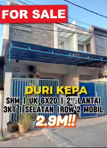 Dijual Rumah 2.5 lantai di Duri Kepa, Jakarta Barat