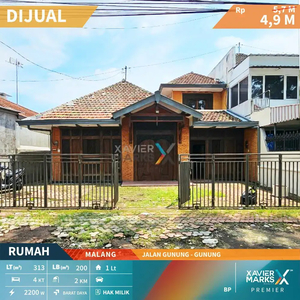 Dijual Rumah Siap Huni di Jalan Gunung - Gunung, Klojen Malang