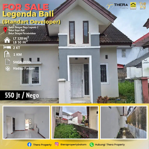 Rumah Bagus Unfurnished HGB di Legenda Bali, Batam