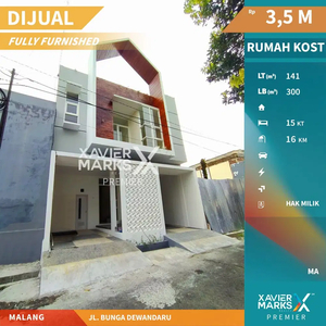 Rumah Kost Cantik Fully Furnished Di Jl Bunga Dewandaru Malang(OLX174)