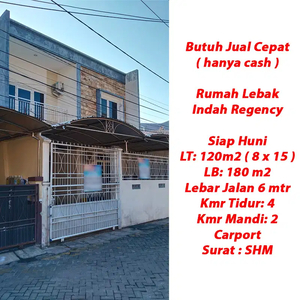 Rumah Lebak Indah Regency Siap Huni SHM dekat Kenjeran Surabaya Timur