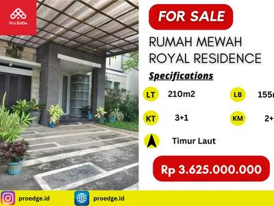 Rumah Mewah 3 Kamar di Perumahan Elit Royal Residence Murah