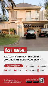 Rumah Raya Palm beach, Pakuwon City , Surabaya Timur