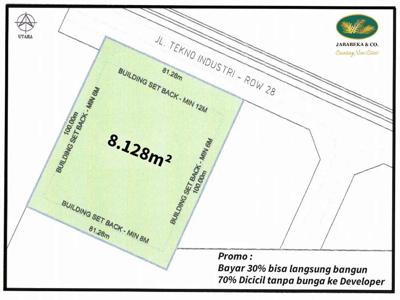 Kavling industri 8.000m di Jababeka cikarang dkt MM200 deltamas ejib