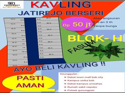 Kavling Strategis Murah 100 jutaan di Jatirejo Gunungpati