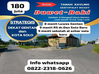 Tanah Gentan Tanah Surakarta Tanah Duwet baki Tanah Baki Kavling Baki