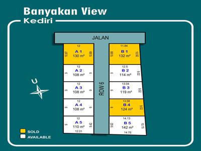 Tanah Kavling Kediri SHM Standar Perumahan Kediri