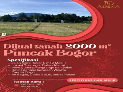 lahan 2000 meter di cisarua