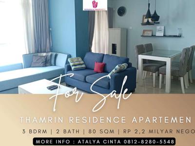 Dijual Apartement Thamrin Residence Unit Premiere 2BR+1 Full Furnished