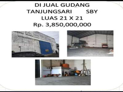 Dijual Gudang Lokasi Tanjungsari B Surabaya Barat