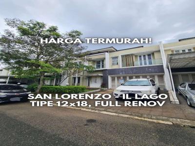 Dijual Rumah Cluster San Lorenzo 12x18 Termurah Gading Serpong Il Lago