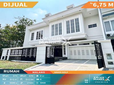 Dijual Rumah Mewah American Style di Boulevard Araya Golf Malang