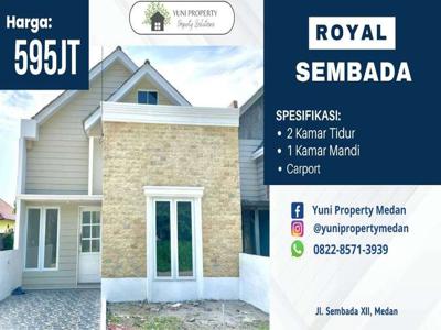 DIJUAL RUMAH ROYAL SEMBADA KAWASAN STRATEGIS DENGAN TIPE 50 DIMEDAN