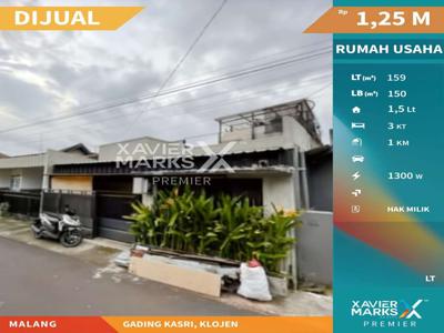 Dijual Rumah Usaha Super Strategis di Gadingkasri Klojen Malang