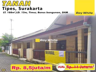 Dijual Tanah Bonus Bangunan, Tengah Kota Solo, Tipes, Solo