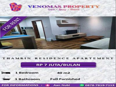 Disewakan Apartemen Thamrin Residence Type I Full Furnished Mid Floor