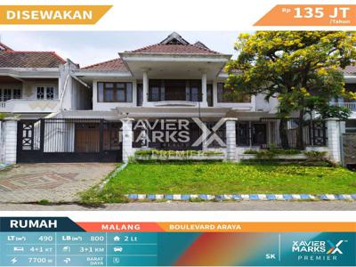 Disewakan Rumah Kawasan Premium Siap Huni di Boulevard Araya Malang