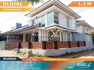 K068 Dijual Rumah Hook kawasan Elit Villa Dieng Residence, Malang