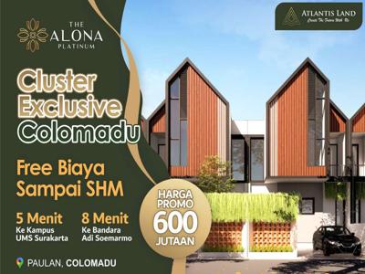 (RUMAH 2 LANTAI COLOMADU SCANDINAVIAN BAYAR AJA 696 JT SHM)