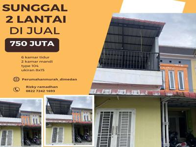 Rumah plus kos kosan di sunggal.