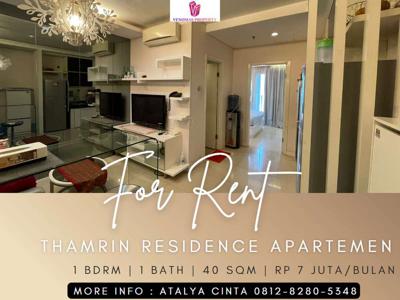 Sewa Apartement Thamrin Residence Middle Floor 1BR Furnished East View
