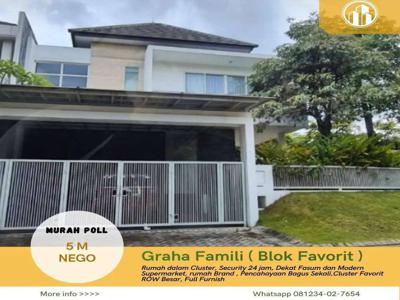 TURUN HARGA Dijual Rumah Graha Famili Full Furnish Siap Huni