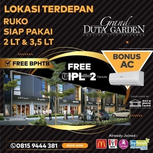 Dijual Ruko Grand Duta Garden Luas ️LT 56,25 m2 Dekat Tol JORR 2 - Tangerang